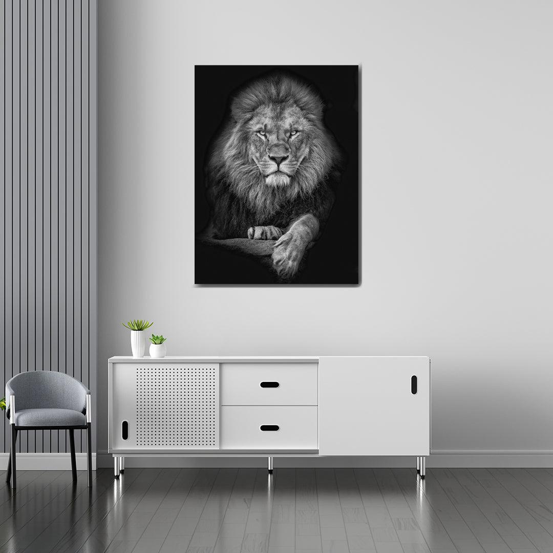 Leone in Bianco & Nero | Tela