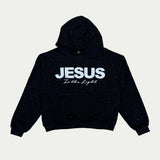 "Jesus is the light" Rhinestone Hoodie