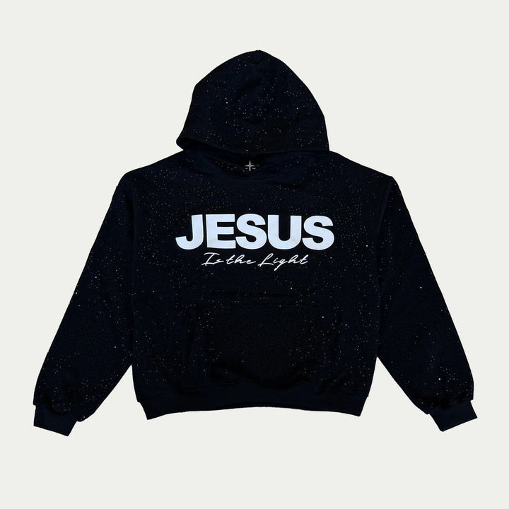 "Jesus is the light" Rhinestone Hoodie - DreamBrothers