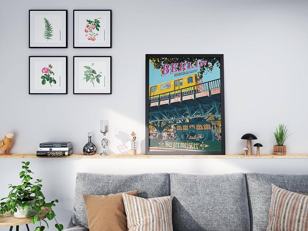 Berlin Burgermeister Vintage Poster - Retro 90s Kreuzberg U-Bahn Wall Art - DreamBrothers