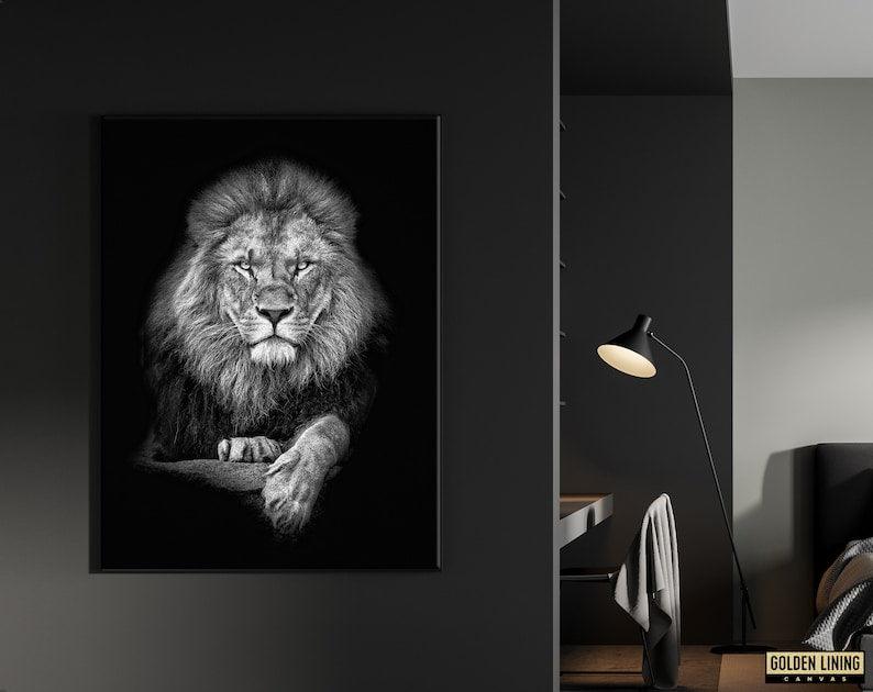Lion in Black & White | Canvas - DreamBrothers