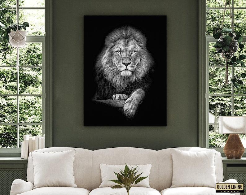 Lion in Black & White | Canvas - DreamBrothers