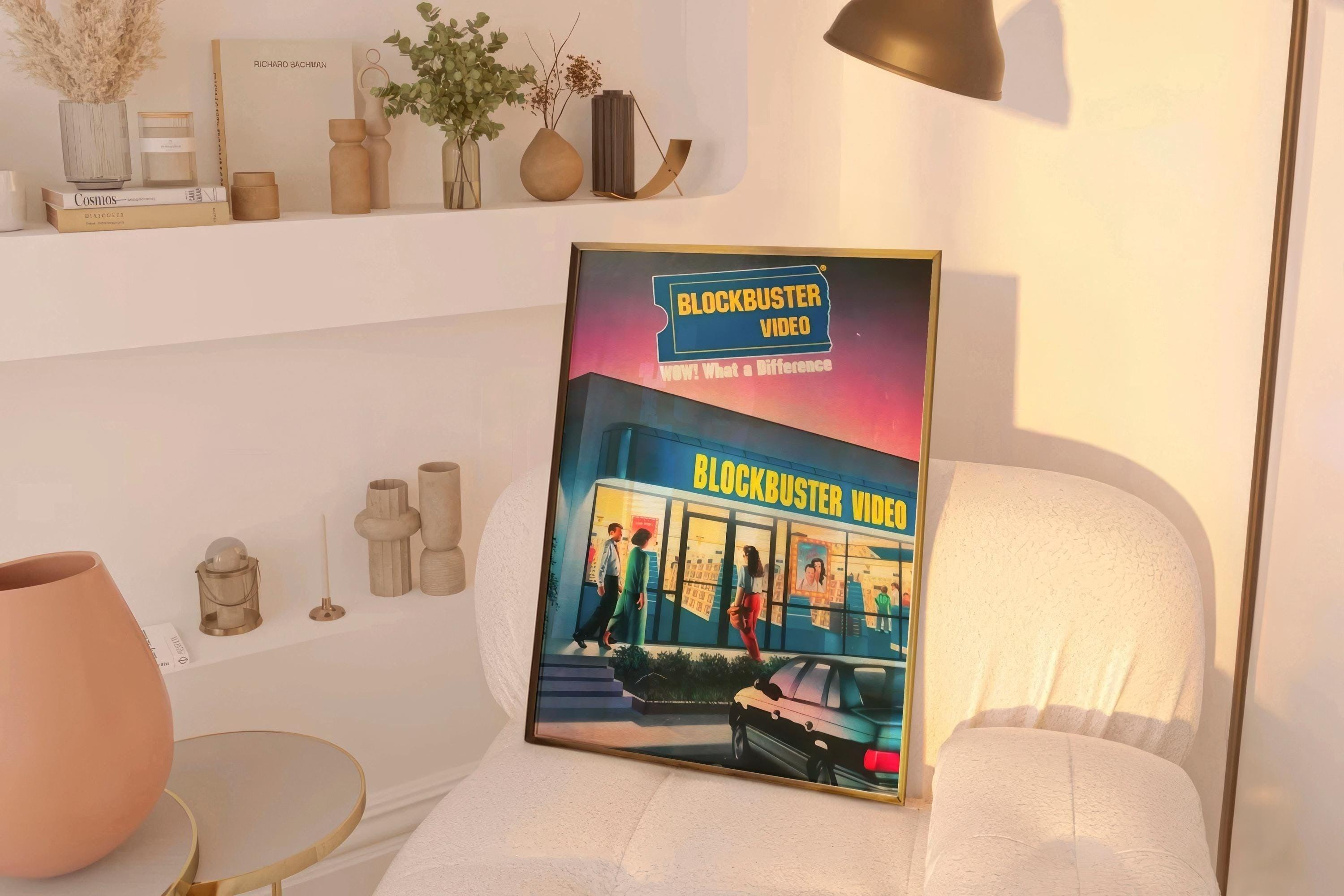 Blockbuster Video Retro Ad | Framed Poster - DreamBrothers