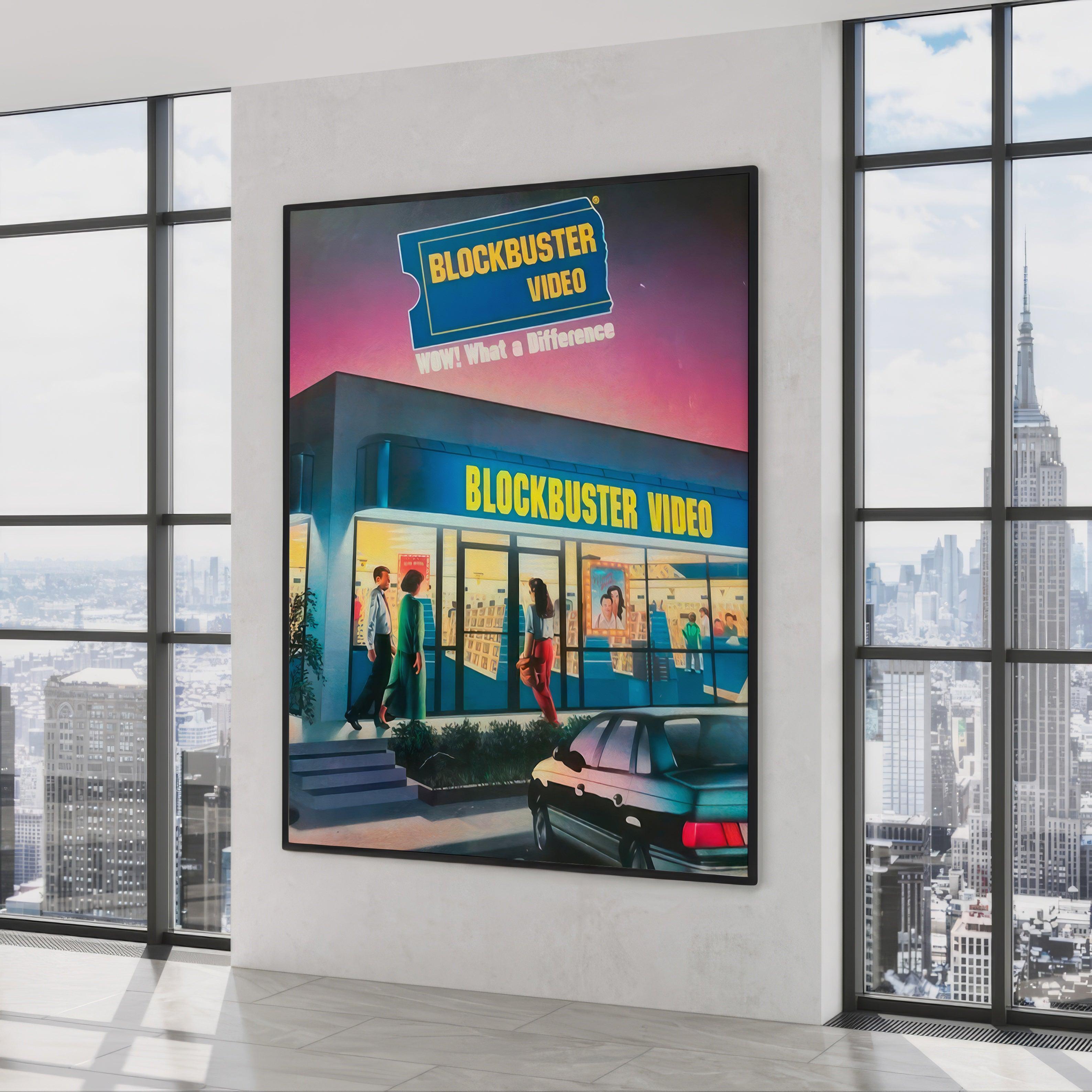 Blockbuster Video Retro Ad | Framed Poster - DreamBrothers