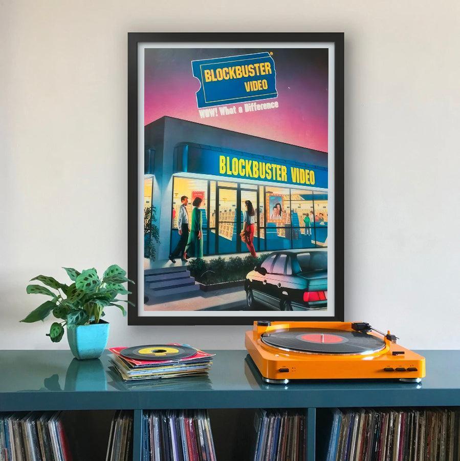 Blockbuster Video Retro Ad | Framed Poster - DreamBrothers