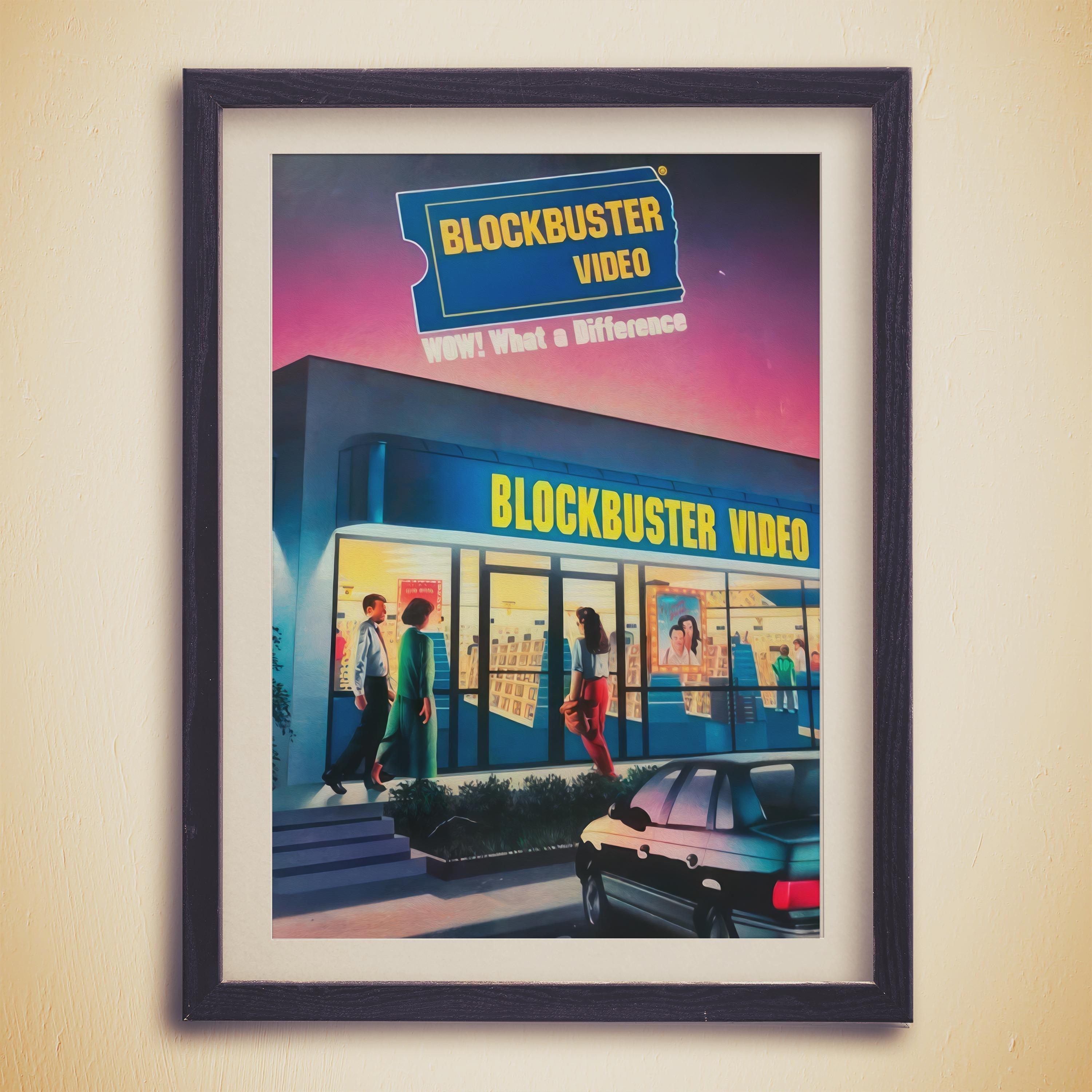 Blockbuster Video Retro Ad | Framed Poster - DreamBrothers