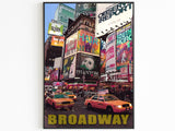 Broadway Times Square Retro Print