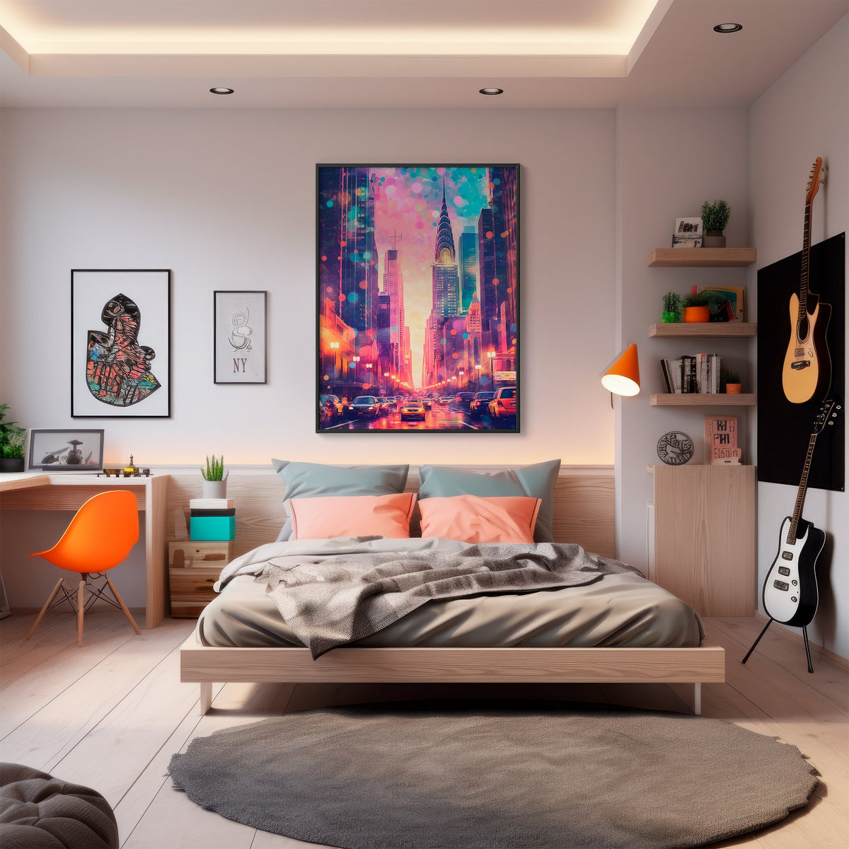 Chrysler Building City Lights Poster - DreamBrothers