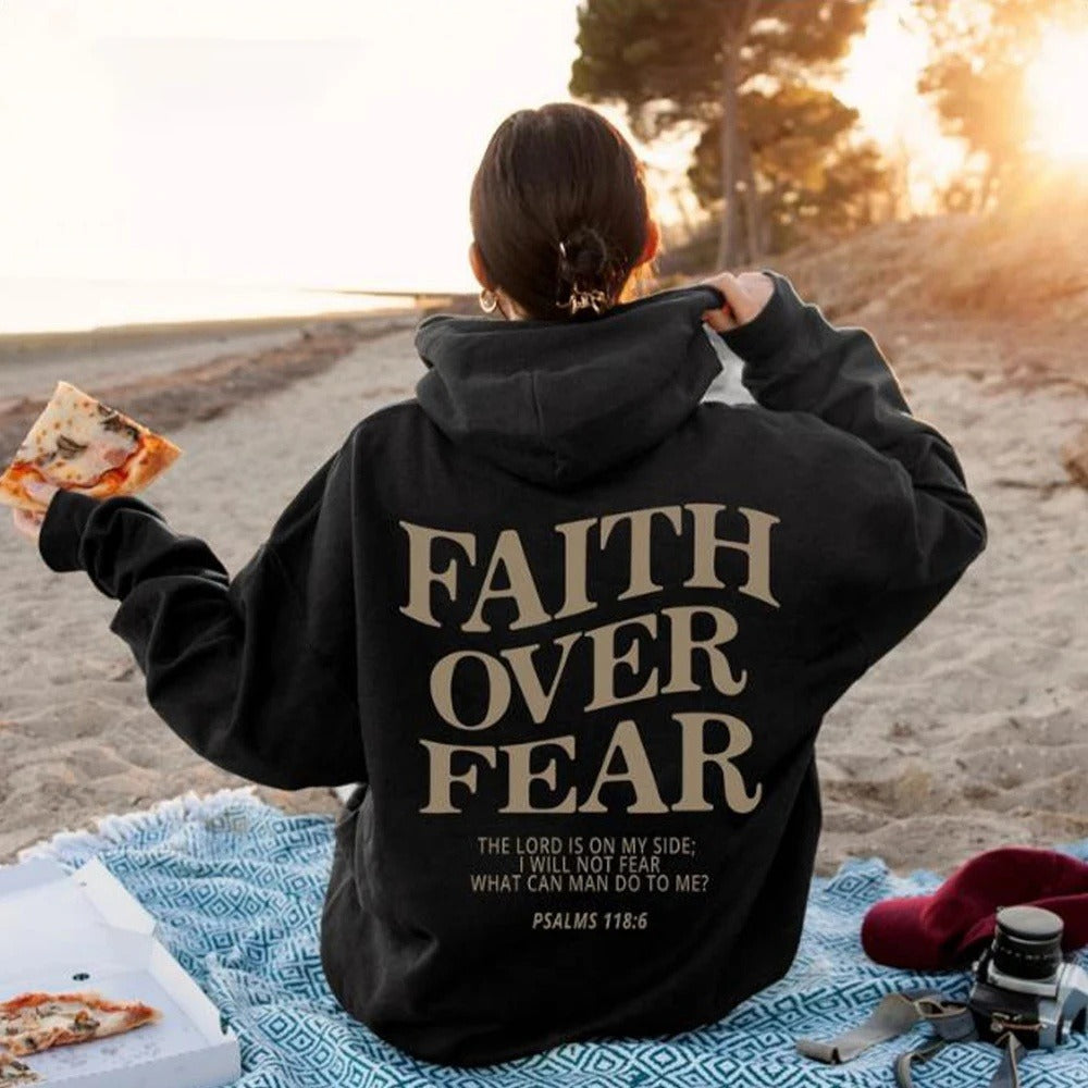 Faith Over Fear Christian Hoodie - DreamBrothers