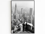 Chrysler Building Print, New York City Vintage Poster, Aesthetic Vintage Poster, Black And White Printable Photo, B&W, Travel Couple Gift