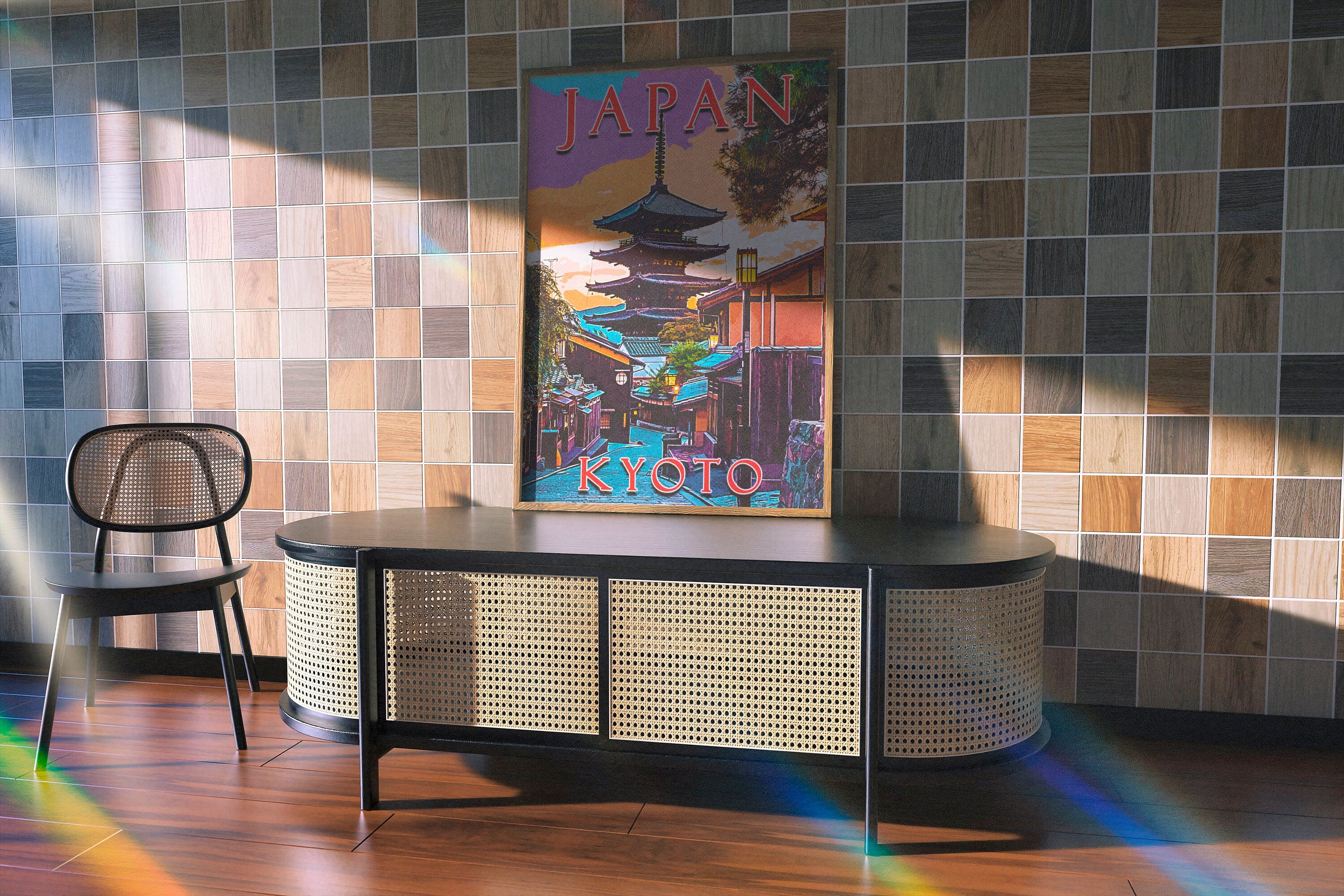 Kyoto Poster, Pagoda Wall Art, Japan Colorful Printable, Sunset Retro, World Travel Poster, Aesthetic Retro Poster, Japanese Download DIY - DreamBrothers