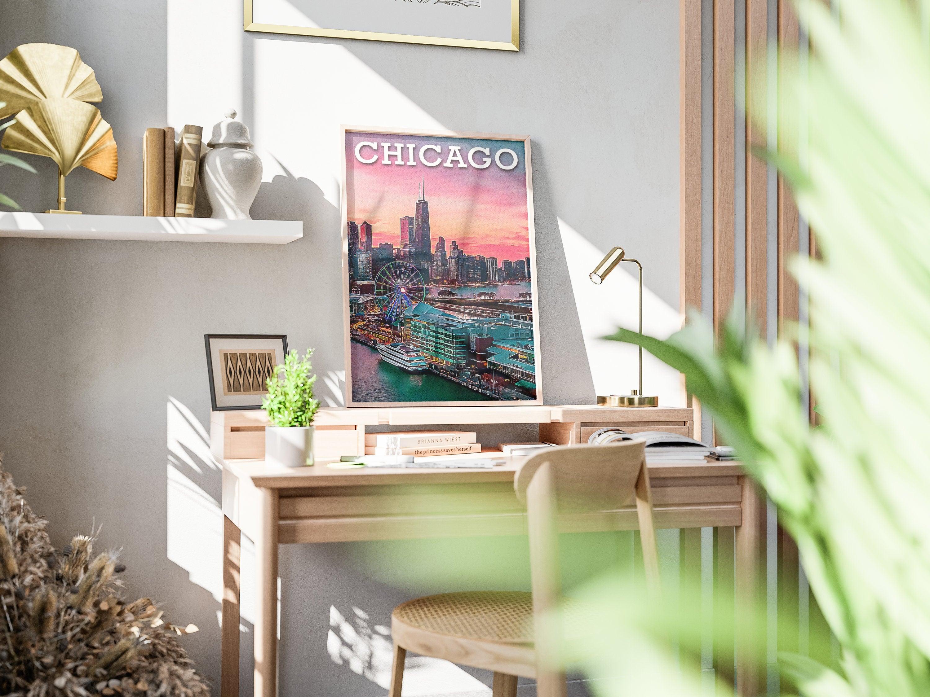 Chicago Colorful Skyline | Poster