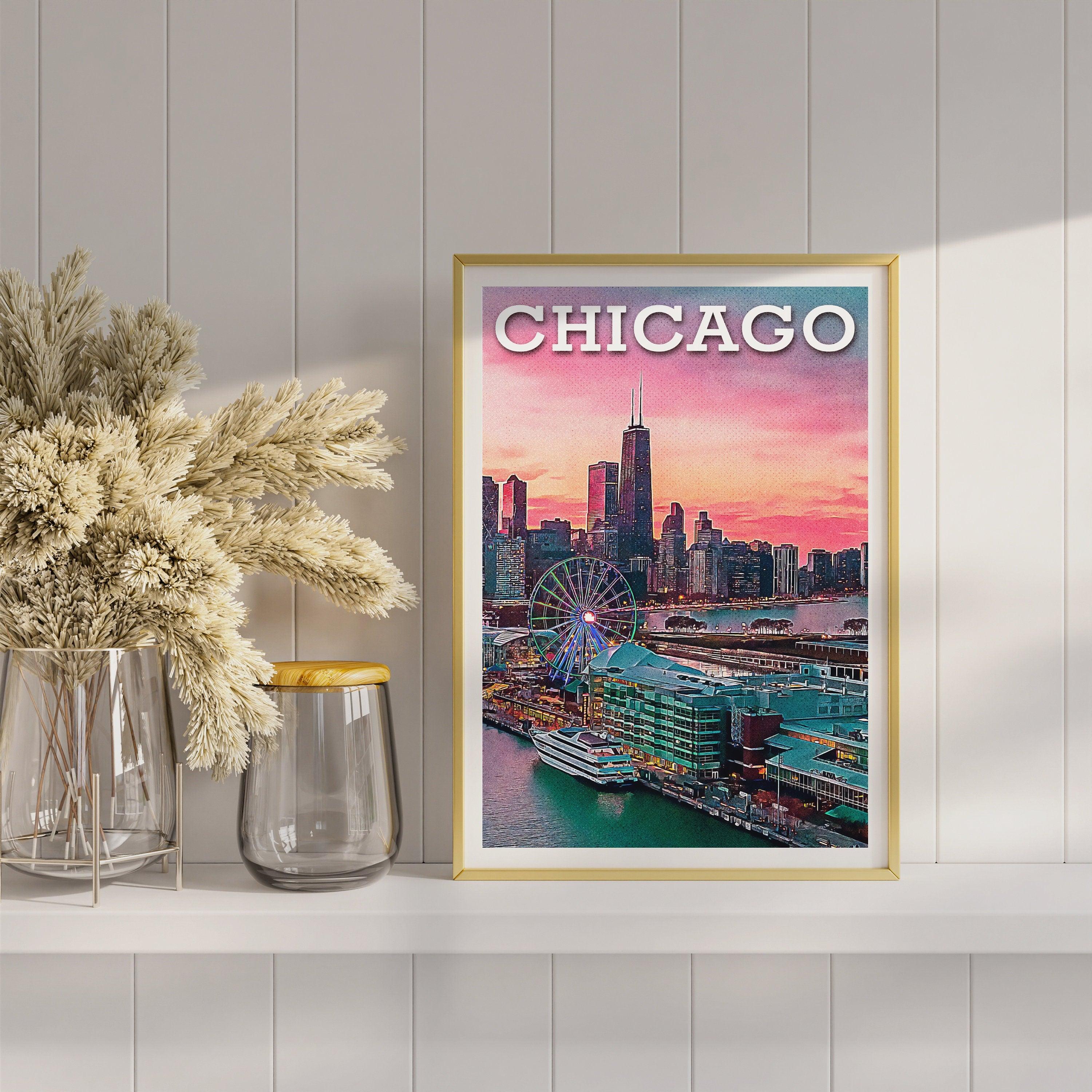 Chicago Colorful Skyline | Poster
