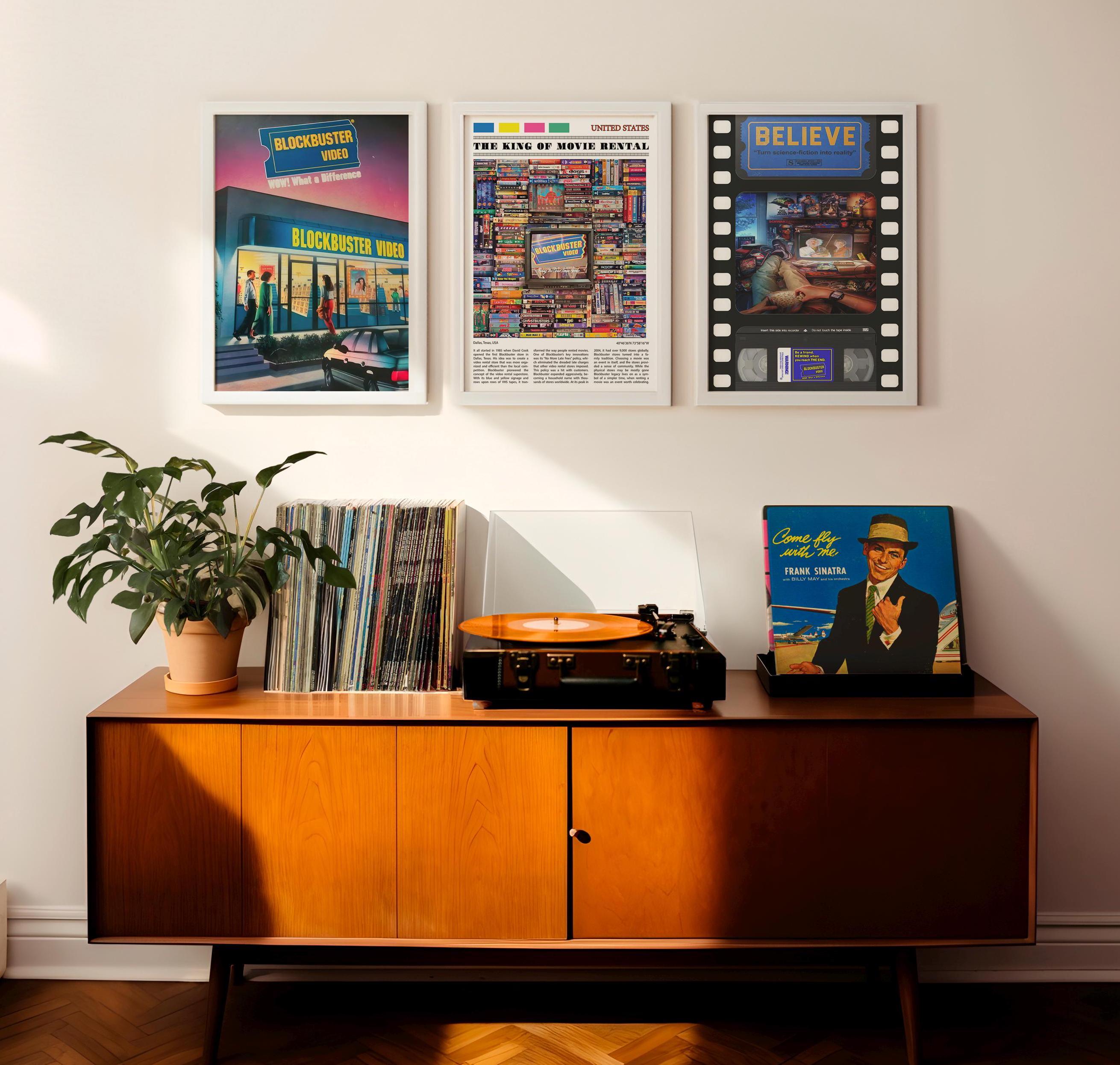 Blockbuster Video Set Of 3, 90s VHS, Film Collection Gift, Retro Movie Poster Collection, Nostalgia Collection, Aesthetic Retro Posters