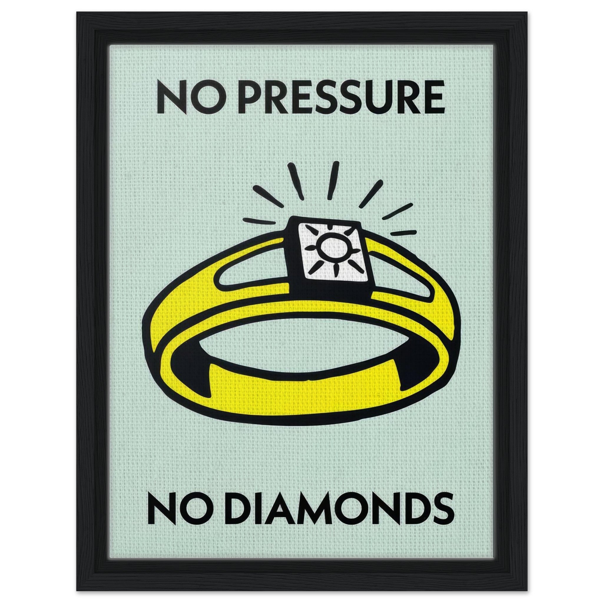 No pressure no diamonds | Framed Canvas - DreamBrothers