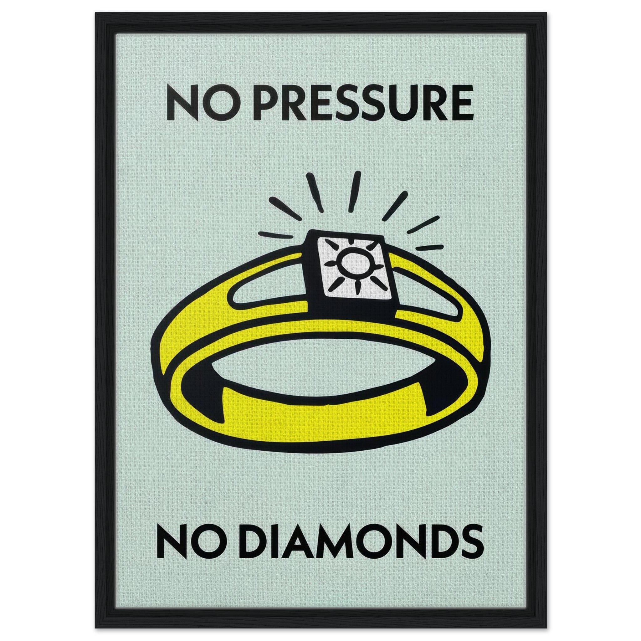 No pressure no diamonds | Framed Canvas - DreamBrothers