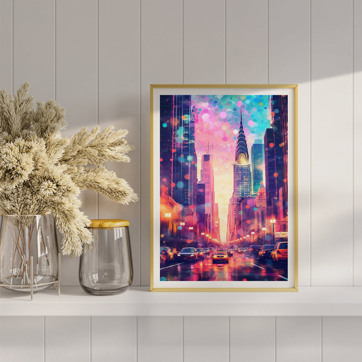 Chrysler Building City Lights Poster - DreamBrothers