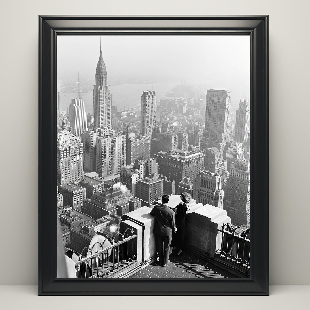 Chrysler Building Print, New York City Vintage Poster, Aesthetic Vintage Poster, Black And White Printable Photo, B&W, Travel Couple Gift - DreamBrothers